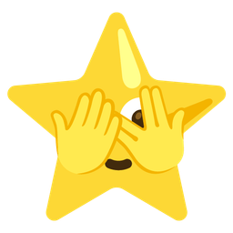 face with peeking eye and star