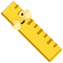 face with peeking eye and straight ruler