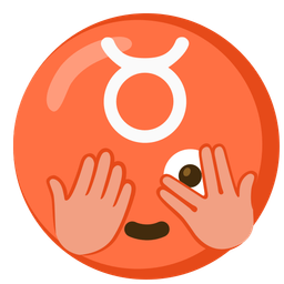face with peeking eye and Taurus