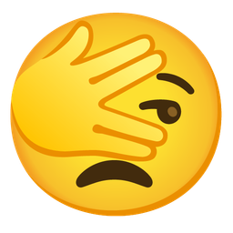 face with peeking eye and unamused face