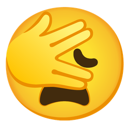 face with peeking eye and weary face