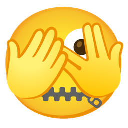 face with peeking eye and zipper-mouth face