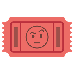 face with raised eyebrow and admission tickets