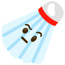 face with raised eyebrow and badminton