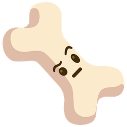 face with raised eyebrow and bone