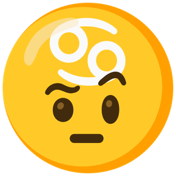 face with raised eyebrow and Cancer