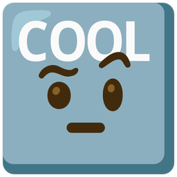 face with raised eyebrow and COOL button