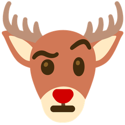 face with raised eyebrow and deer