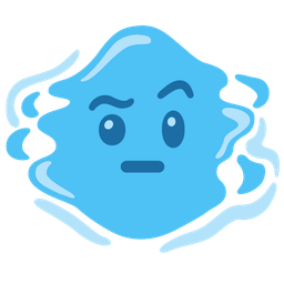 face with raised eyebrow and droplet