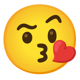 Face with raised eyebrow and Face blowing a kiss