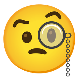 face with raised eyebrow and face with monocle