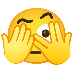 face with raised eyebrow and face with peeking eye