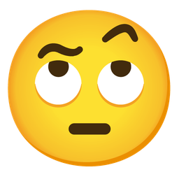 face with raised eyebrow and face with rolling eyes