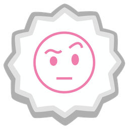 face with raised eyebrow and fish cake with swirl