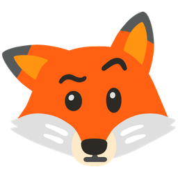 face with raised eyebrow and fox