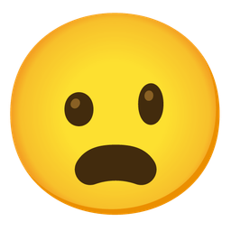 face with raised eyebrow and frowning face with open mouth