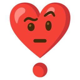 face with raised eyebrow and heart exclamation