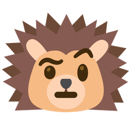 face with raised eyebrow and hedgehog