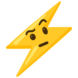 face with raised eyebrow and high voltage