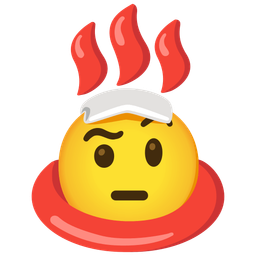 face with raised eyebrow and hot springs