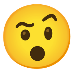 face with raised eyebrow and hushed face