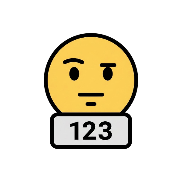 Face with raised eyebrow and Input numbers