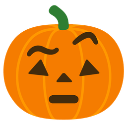 face with raised eyebrow and jack-o-lantern