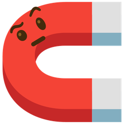 face with raised eyebrow and magnet