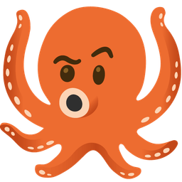 face with raised eyebrow and octopus