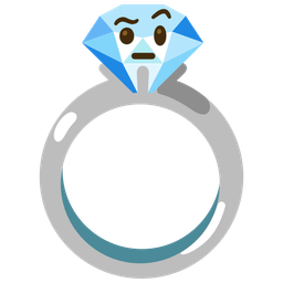 face with raised eyebrow and ring