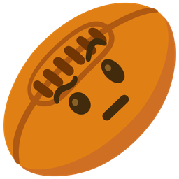 face with raised eyebrow and rugby football