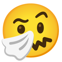 face with raised eyebrow and sneezing face