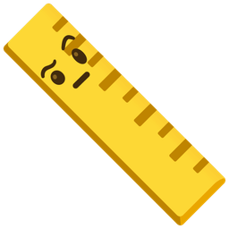 face with raised eyebrow and straight ruler