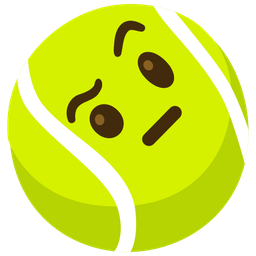 face with raised eyebrow and tennis