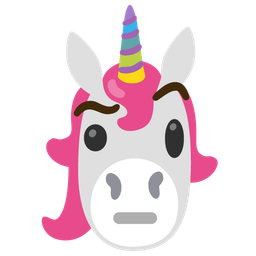 face with raised eyebrow and unicorn