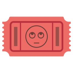 face with rolling eyes and admission tickets