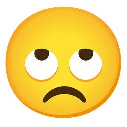 face with rolling eyes and angry face