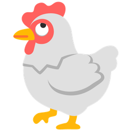 face with rolling eyes and chicken