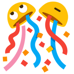 face with rolling eyes and confetti ball