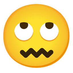 face with rolling eyes and confounded face