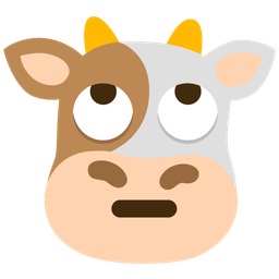 face with rolling eyes and cow face