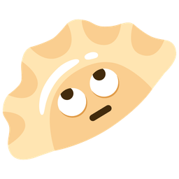 face with rolling eyes and dumpling