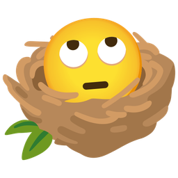 face with rolling eyes and empty nest