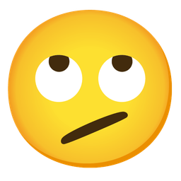 face with rolling eyes and face with diagonal mouth