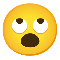 face with rolling eyes and face with open mouth