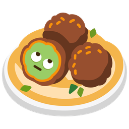 face with rolling eyes and falafel