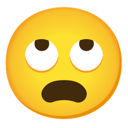 face with rolling eyes and frowning face with open mouth