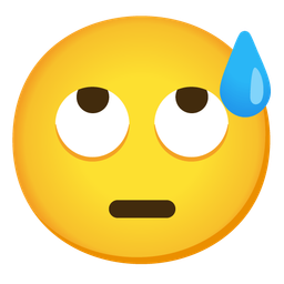 Face with rolling eyes and Grinning face with sweat