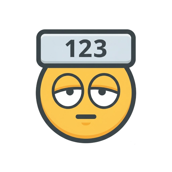 Face with rolling eyes and Input numbers