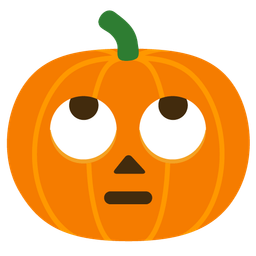 face with rolling eyes and jack-o-lantern